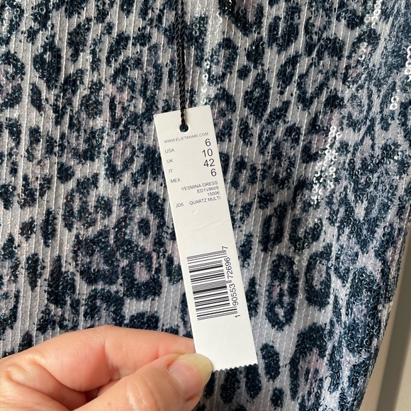 NWT Elie Tahari Yesmina Quartz Sequin Dress - Picture 7 of 11